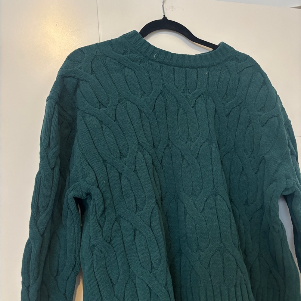 Lululemon Cable-Knit Oversized Crewneck Storm Teal - Picture 5 of 10
